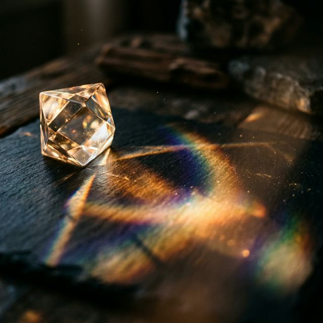 Crystal light refraction